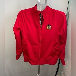 LEVELWEAR CHICAGO BLACKHAWKS MENS RED NITRO TRACK‎ JACKET size medium